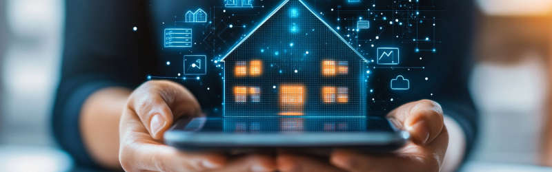 Tablet mit Digitalisierung von Immobilienprozessen